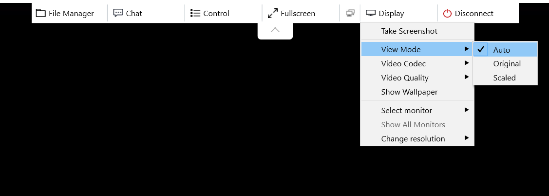 Come ridimensionare lo schermo durante le sessioni di controllo remoto